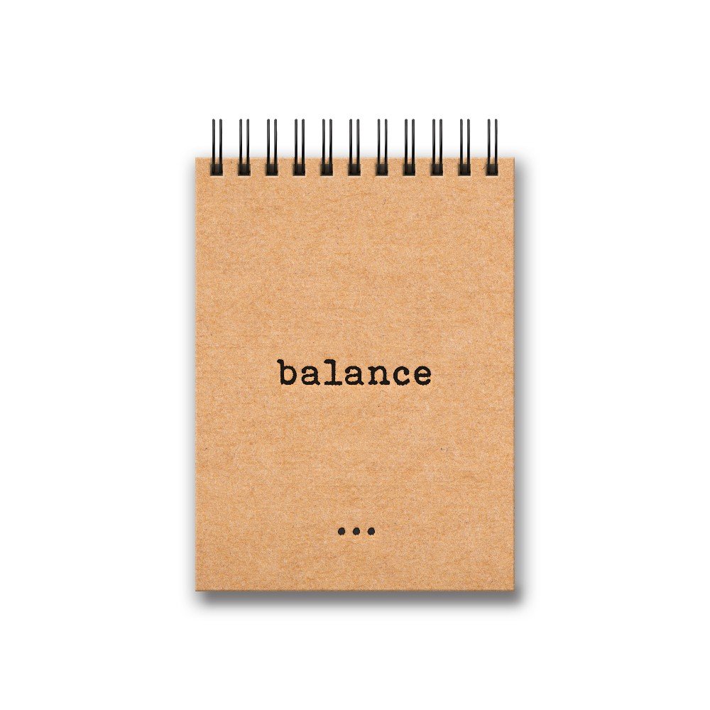 'Balance' A6 Kraft 
Spiral Notebook