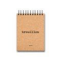 'Brouillon' A6 Kraft 
Spiral Notebook
