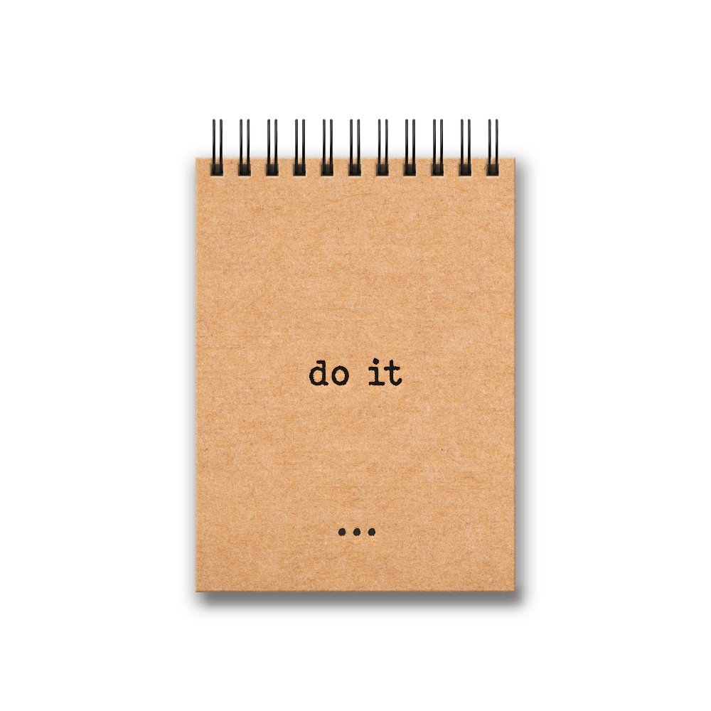 'Do It' A6 Kraft 
Spiral Notebook