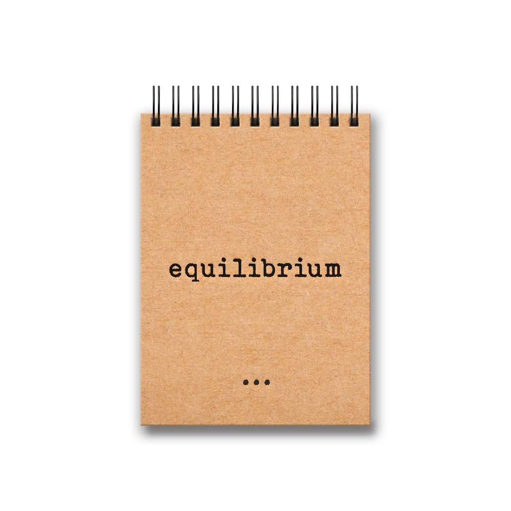 'Equilibrium' A6 Kraft 
Spiral Notebook