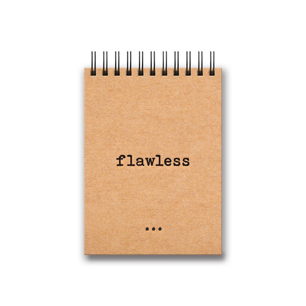 'Flawless' A6 Kraft 
Spiral Notebook