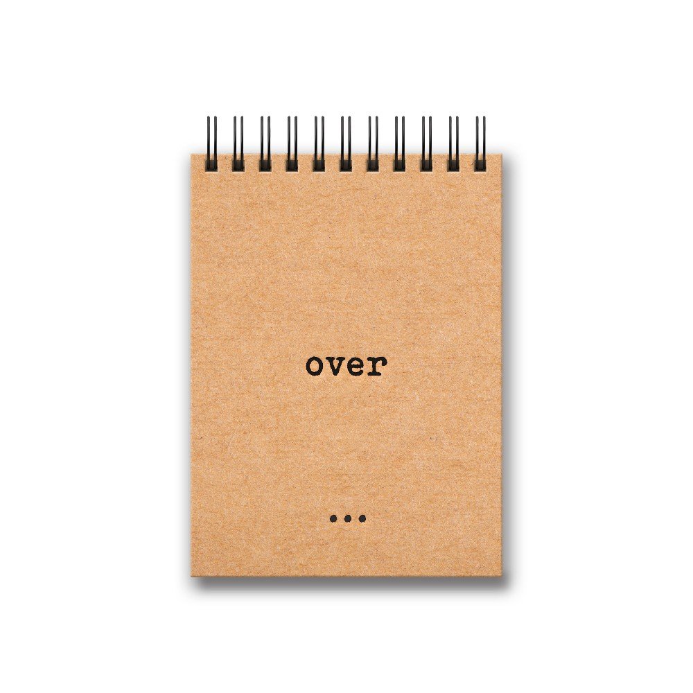 'Over' A6 Kraft 
Spiral Notebook