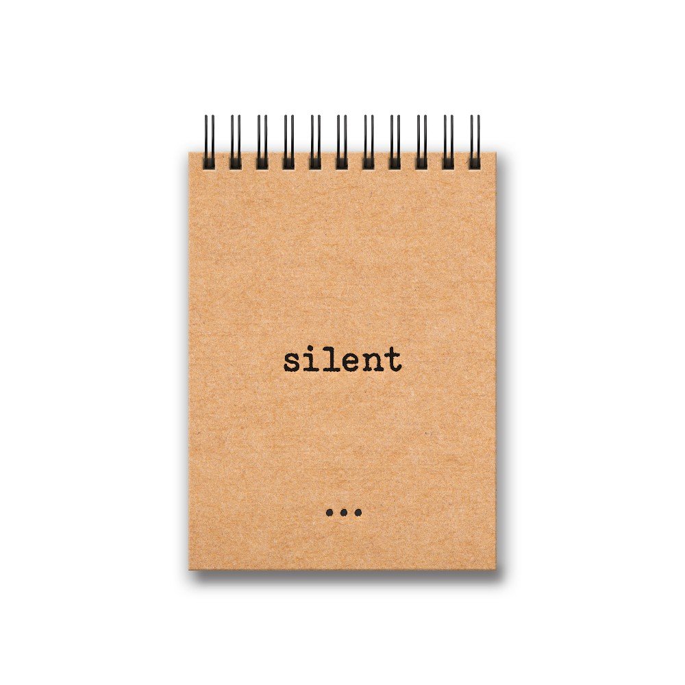 'Silent' A6 Kraft 
Spiral Notebook