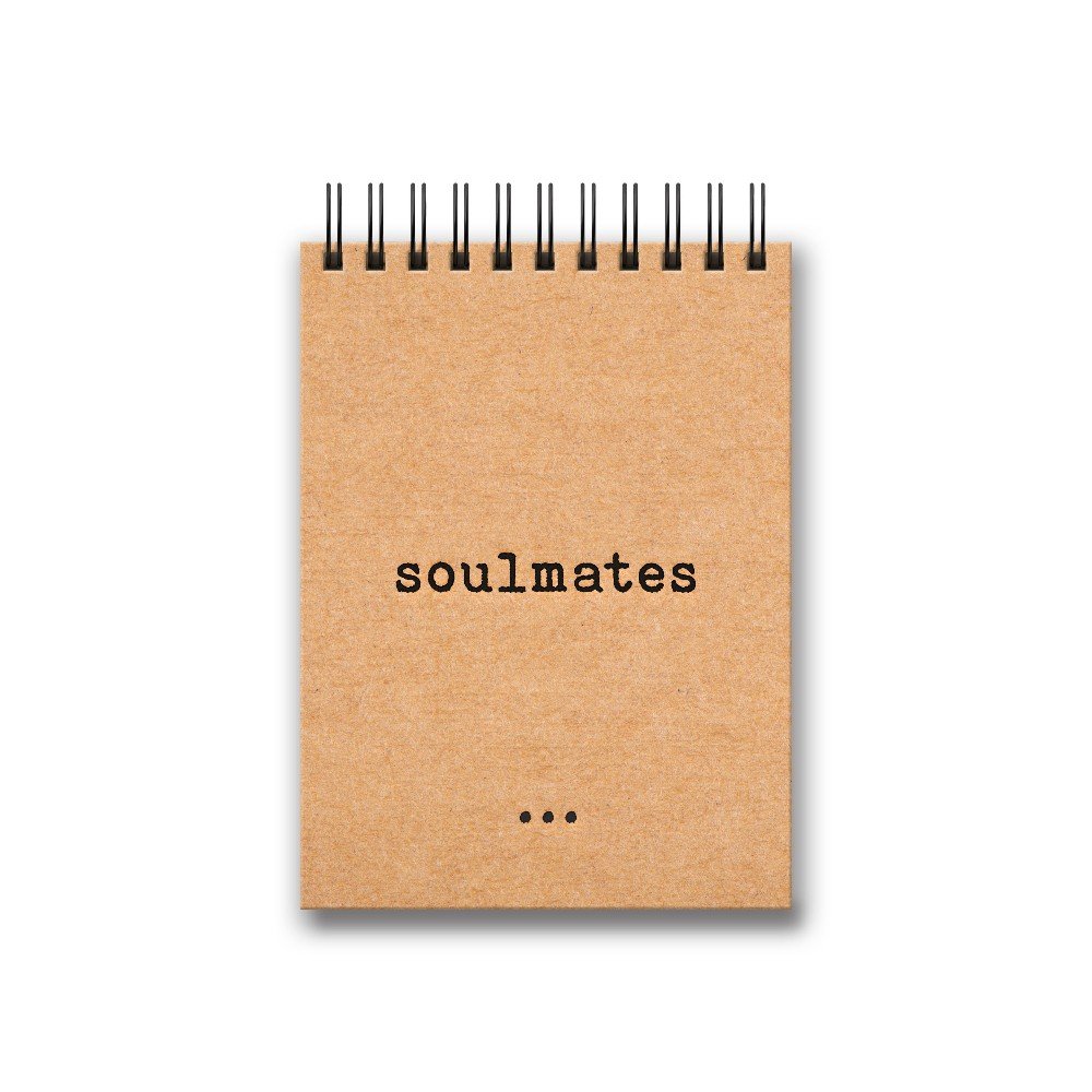 'Soulmates' A6 Kraft 
Spiral Notebook