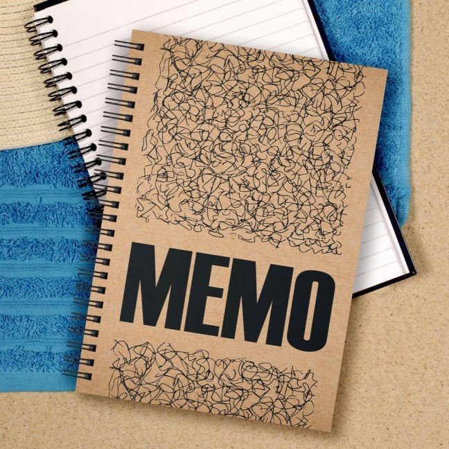 'Memo' A5 Kraft 
Spiral Notebook