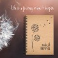 'Make it Happen' A5 Kraft 
Spiral Sketchbook