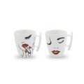 Two Porcelain Mugs: 
Lola & Aurora