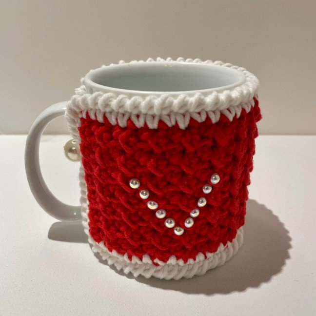 Customizable Crochet 
Christmas Mug Warmer