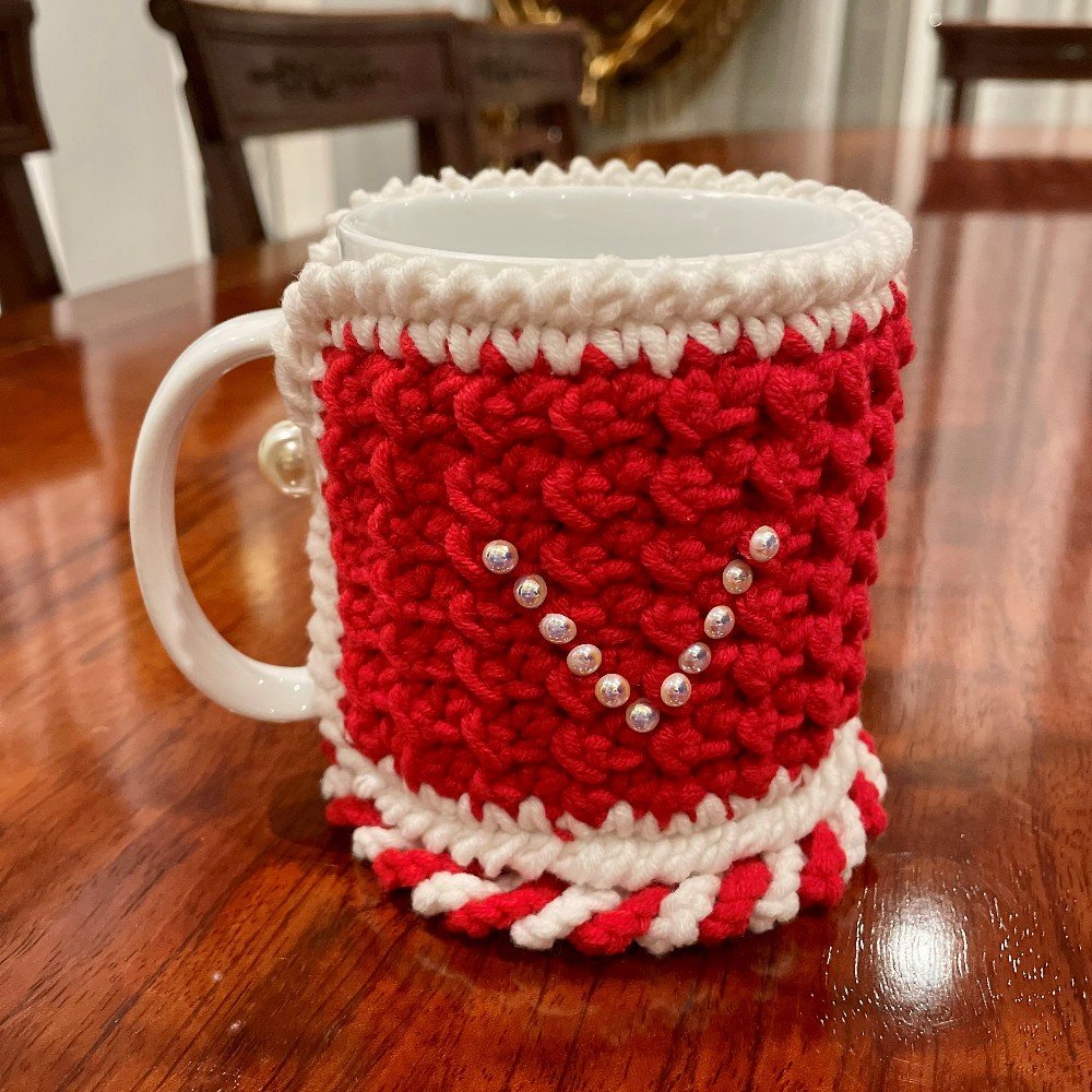 Customizable Crochet 
Christmas Mug Warmer