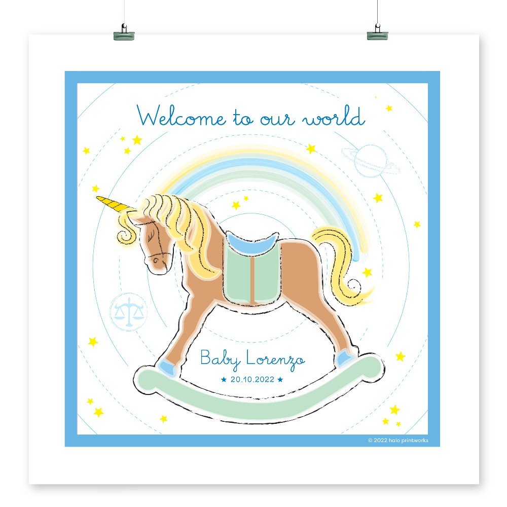Print: Welcome to our World (Unicorn Boy)