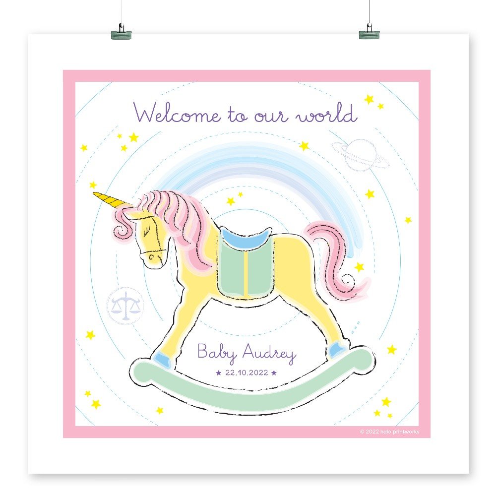 Print: Welcome to our World (Unicorn Girl)