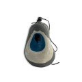 Grey Deflated Evil Eye Ceramic Balloon with Three Dents