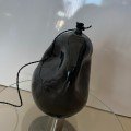 Dark Grey Deflated Ceramic Balloon Vase with Three Dents