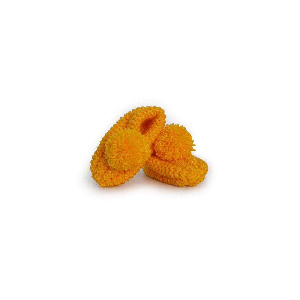 Kids Yellow 
Knitted Slippers