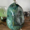 Ocean Green Deflated Ceramic Balloon with Two Dents