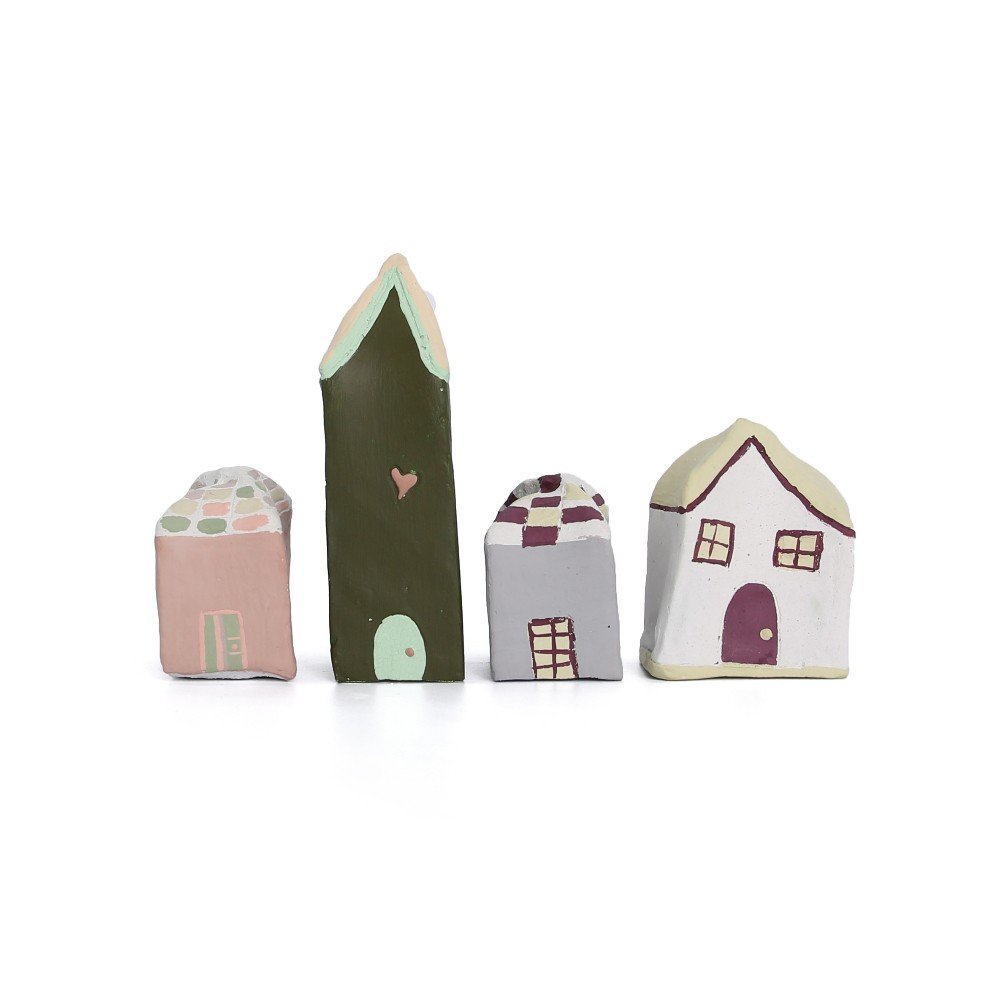 Handmade miniature clay village figurines – Design 3