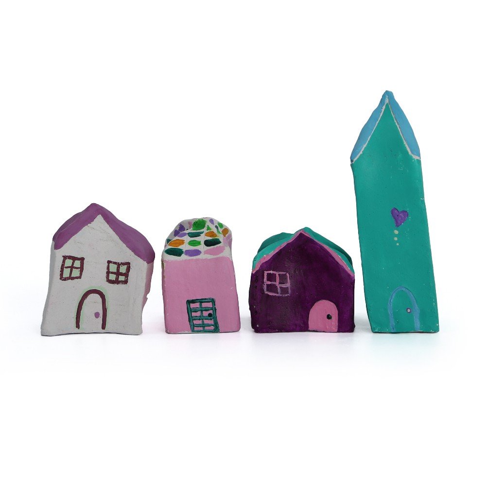 Handmade miniature clay village figurines – Design 5