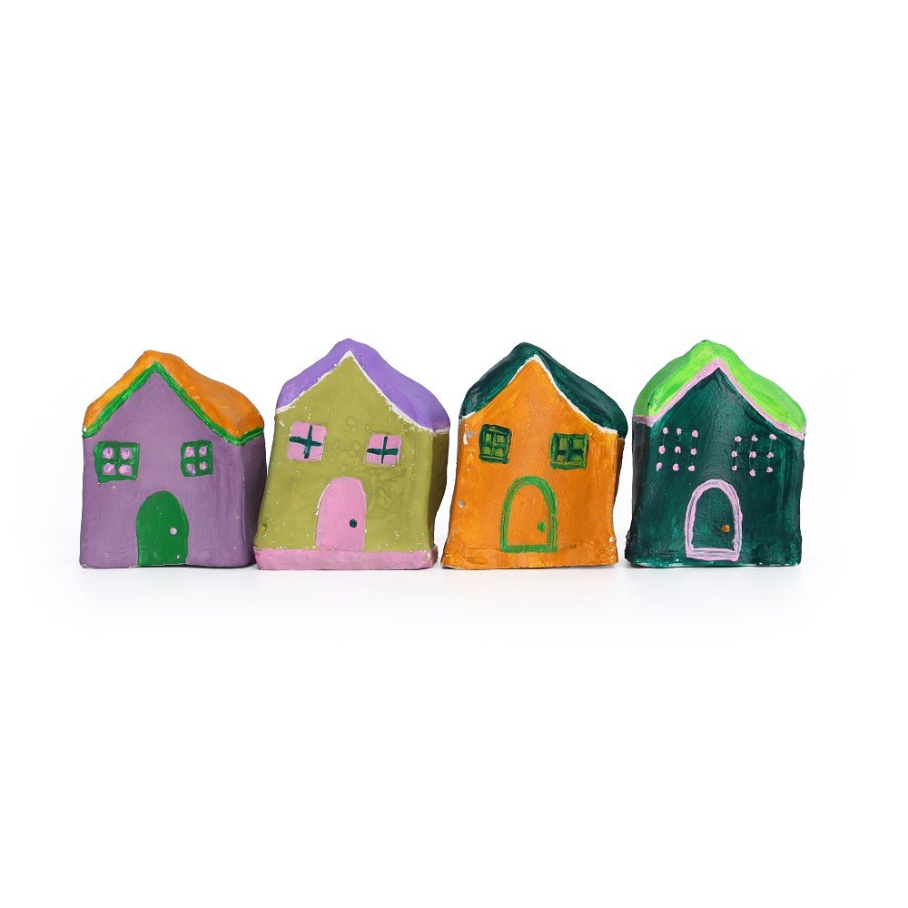 Handmade miniature clay village figurines – Design 7