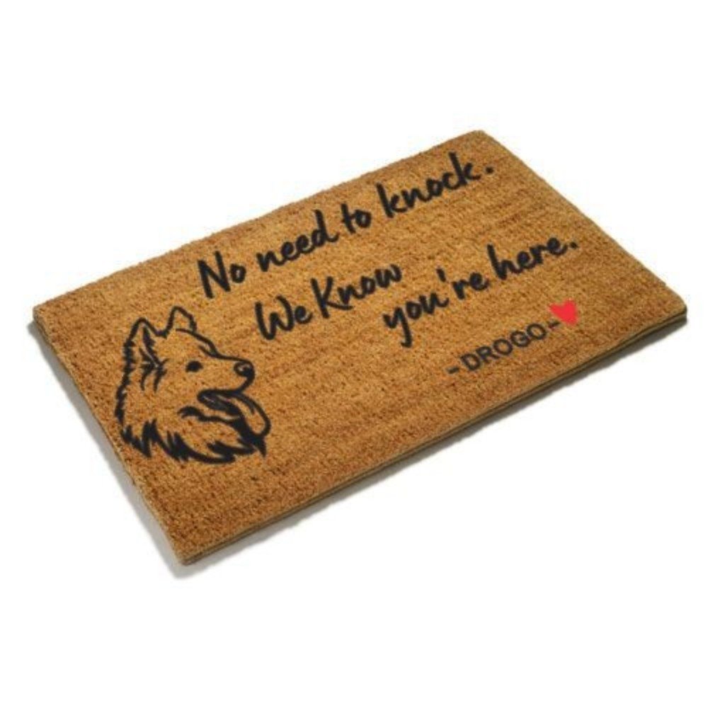 Customizable Doormat: 
We Know You're Here