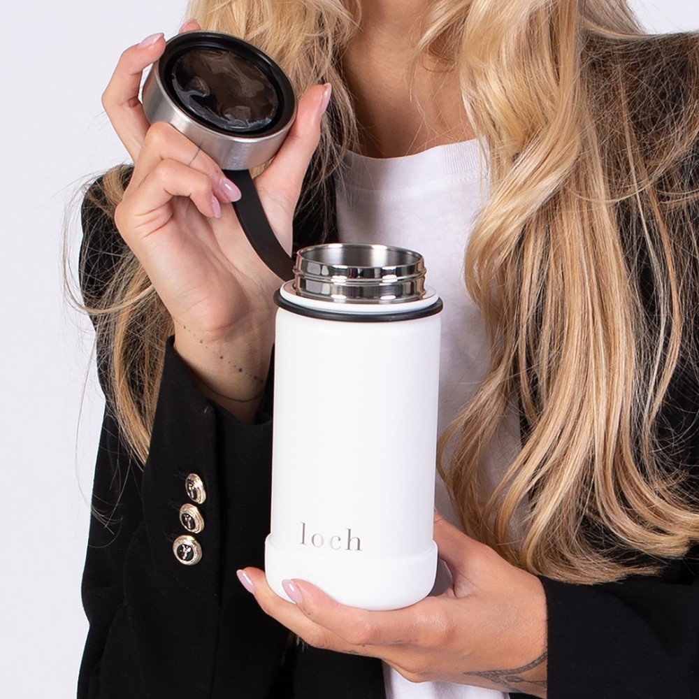 Personalized Pearl 
White Water Bottle