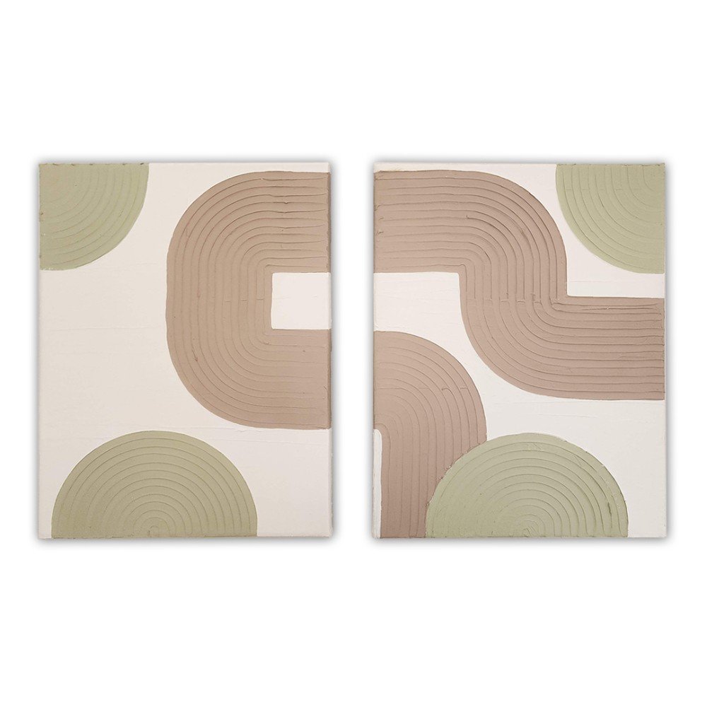 Maze - Set of two 
Textured Art pieces