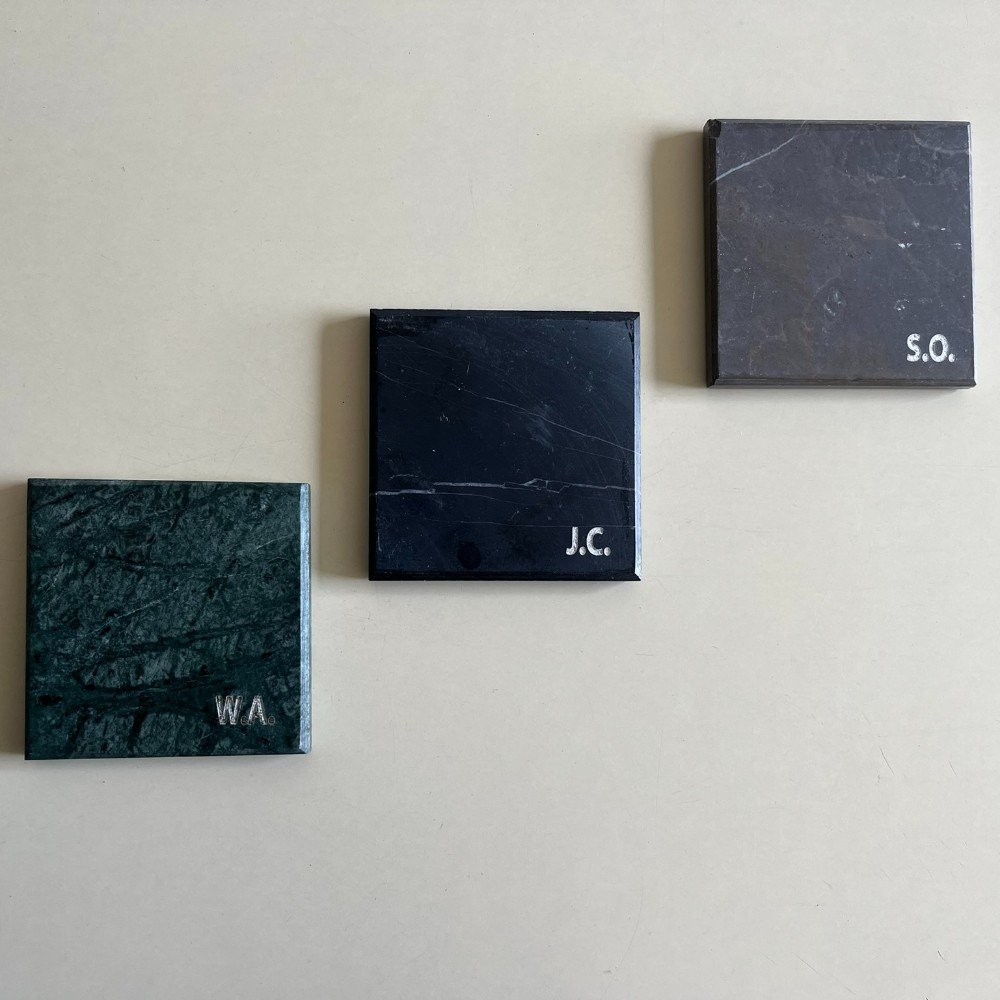 Tala Noir Marble Board with 6 Mixed Light Coasters