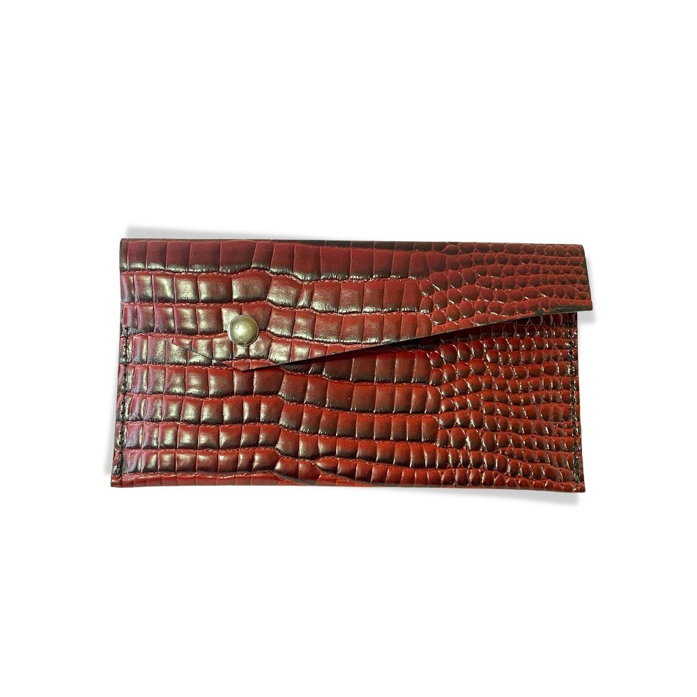 Crocodile Red Genuine 
Leather Wallet