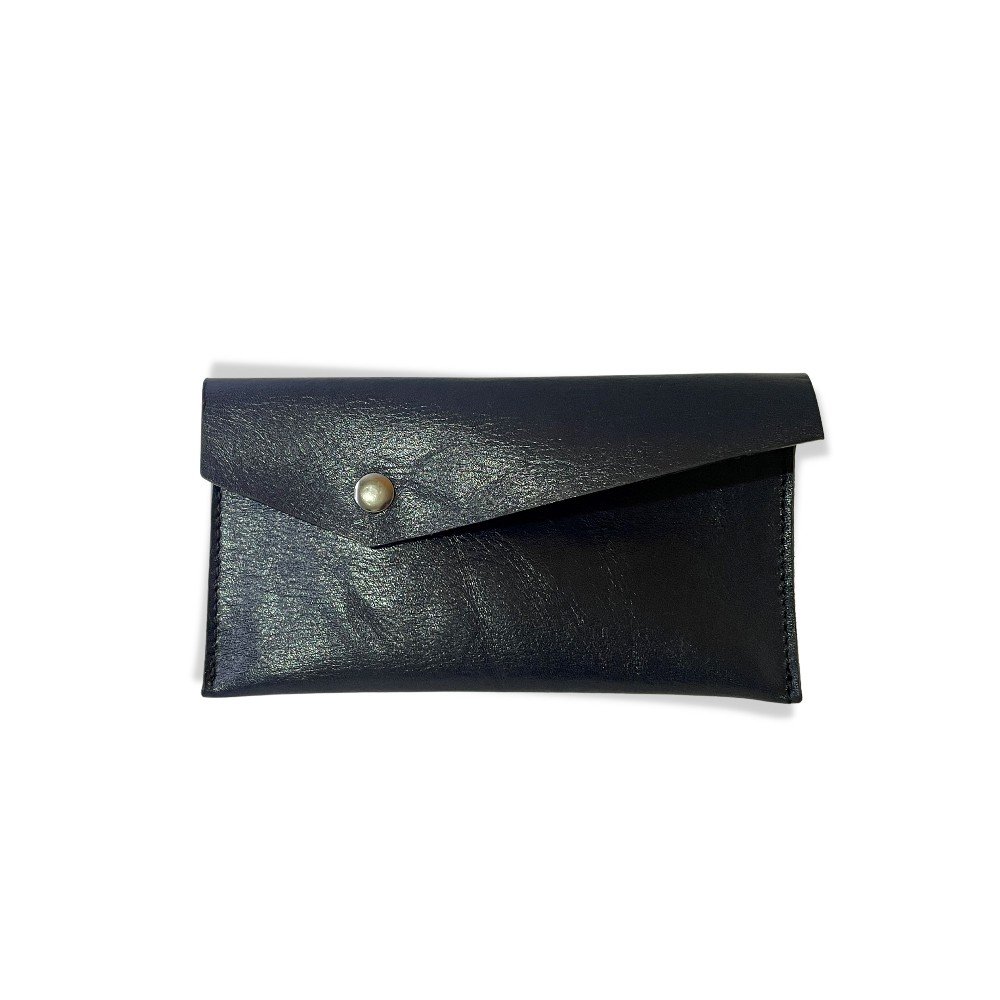 Navy Blue Genuine 
Leather Wallet