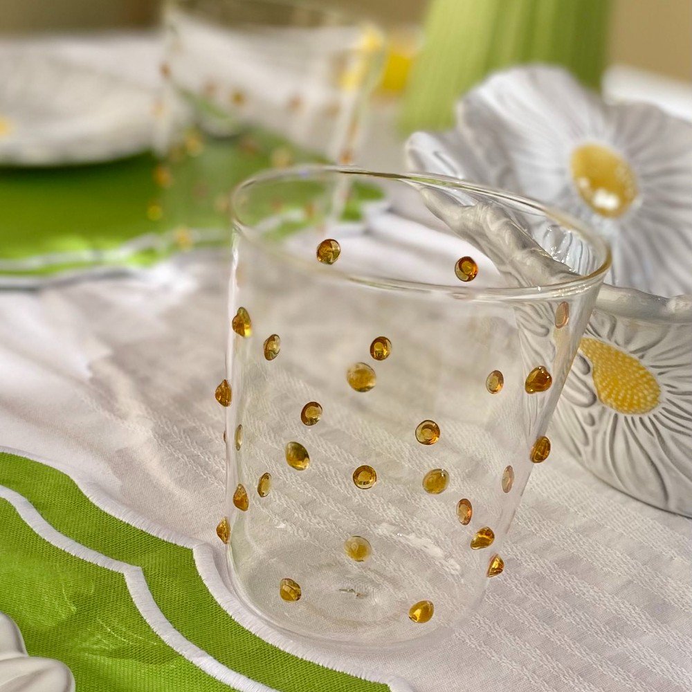 Set of 6 Party Tumbler 
Yellow Glasses