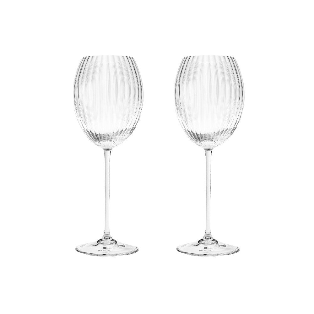 Set of 2 Lyon White 
Wine Crystal Glasses