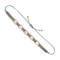 Gray Strass 
Beads Bracelet