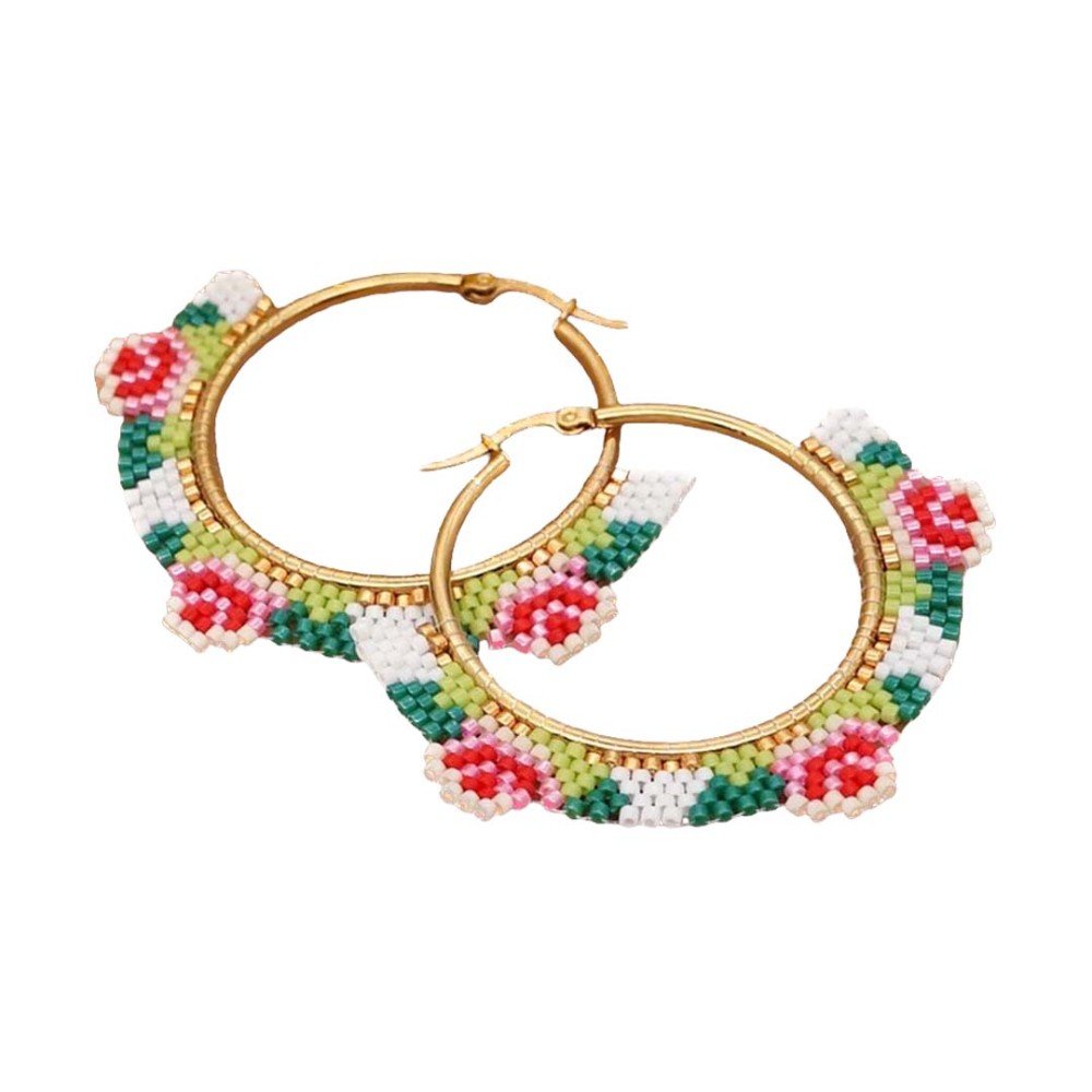Flowers Beads 
Earrings