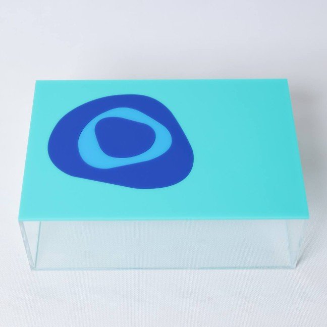 Light Blue Evil Eye 
Plexi Storage Box