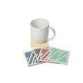 Set of 5 Multicolored 
Linear Plexi Coasters