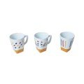 Set of 3 Blue Stroke 
Porcelain Mugs