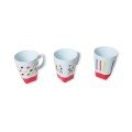 Set of 3 Black Stroke 
Porcelain Mugs