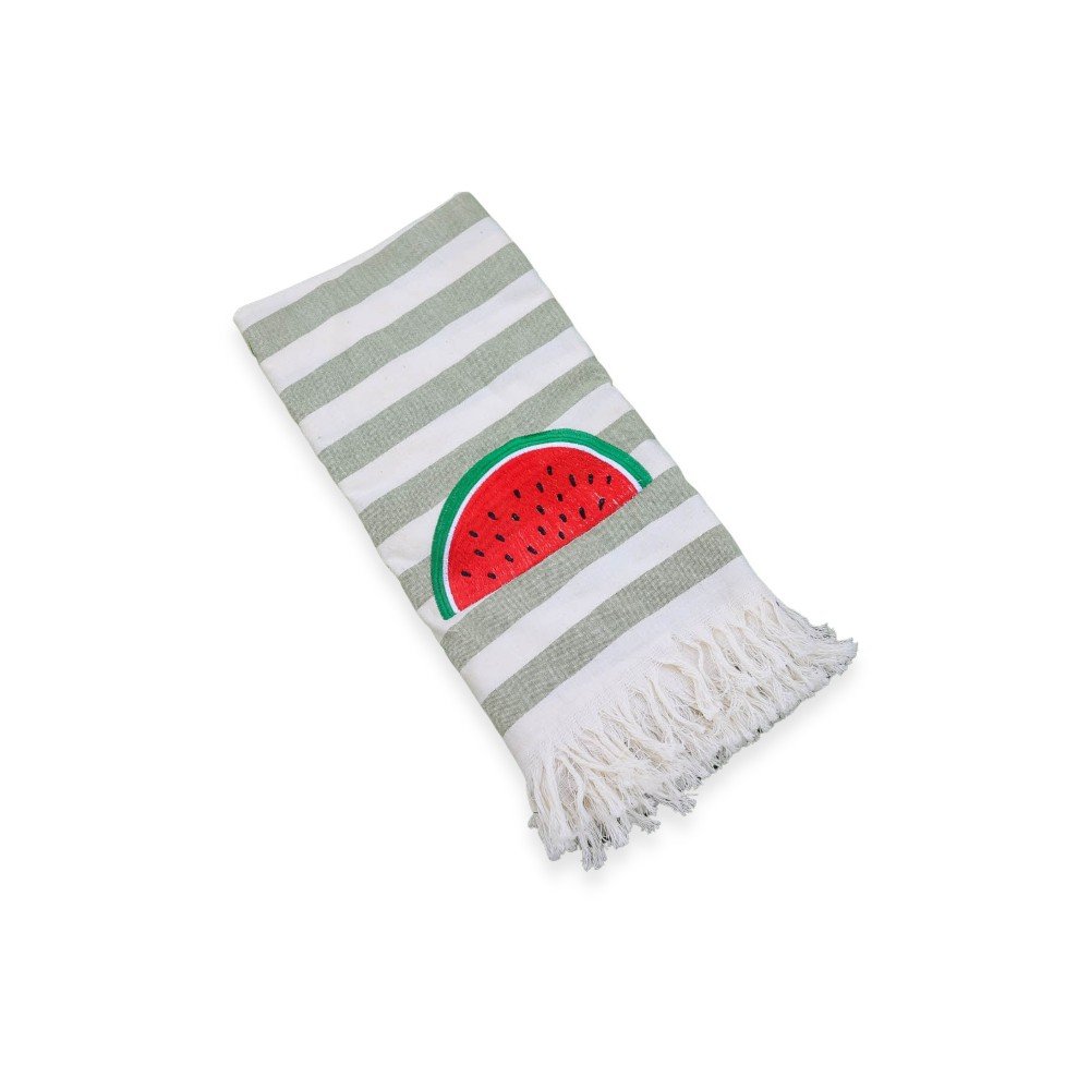 Embroidered Watermelon 
Beach Towel