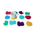 Set of 12 Multicolored 
Zodiac Plexi Coasters