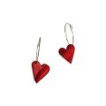The Heart Hoops 
Clay Earrings
