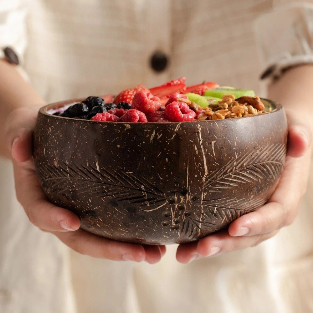 Palm Coconut 
Shell Bowl
