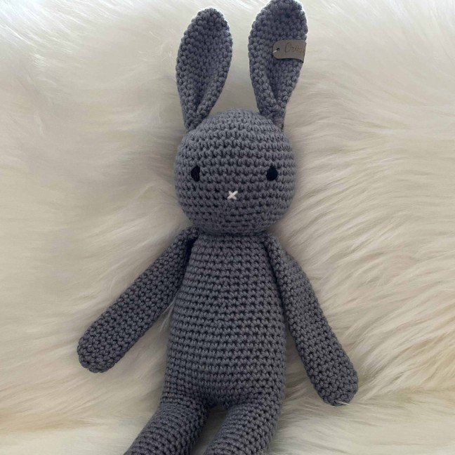 Dark Grey 
Crochet Bunny