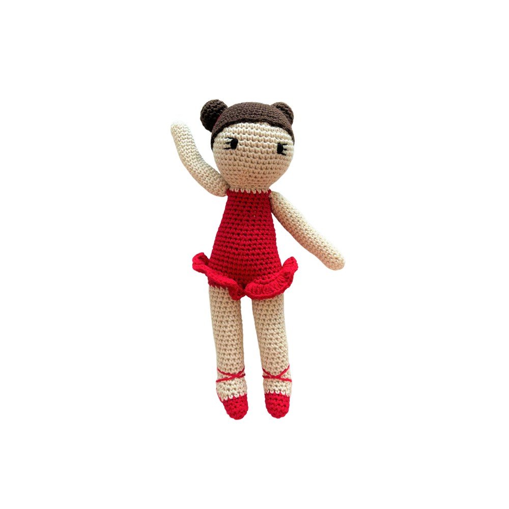 Red Ballerina 
Crochet Doll