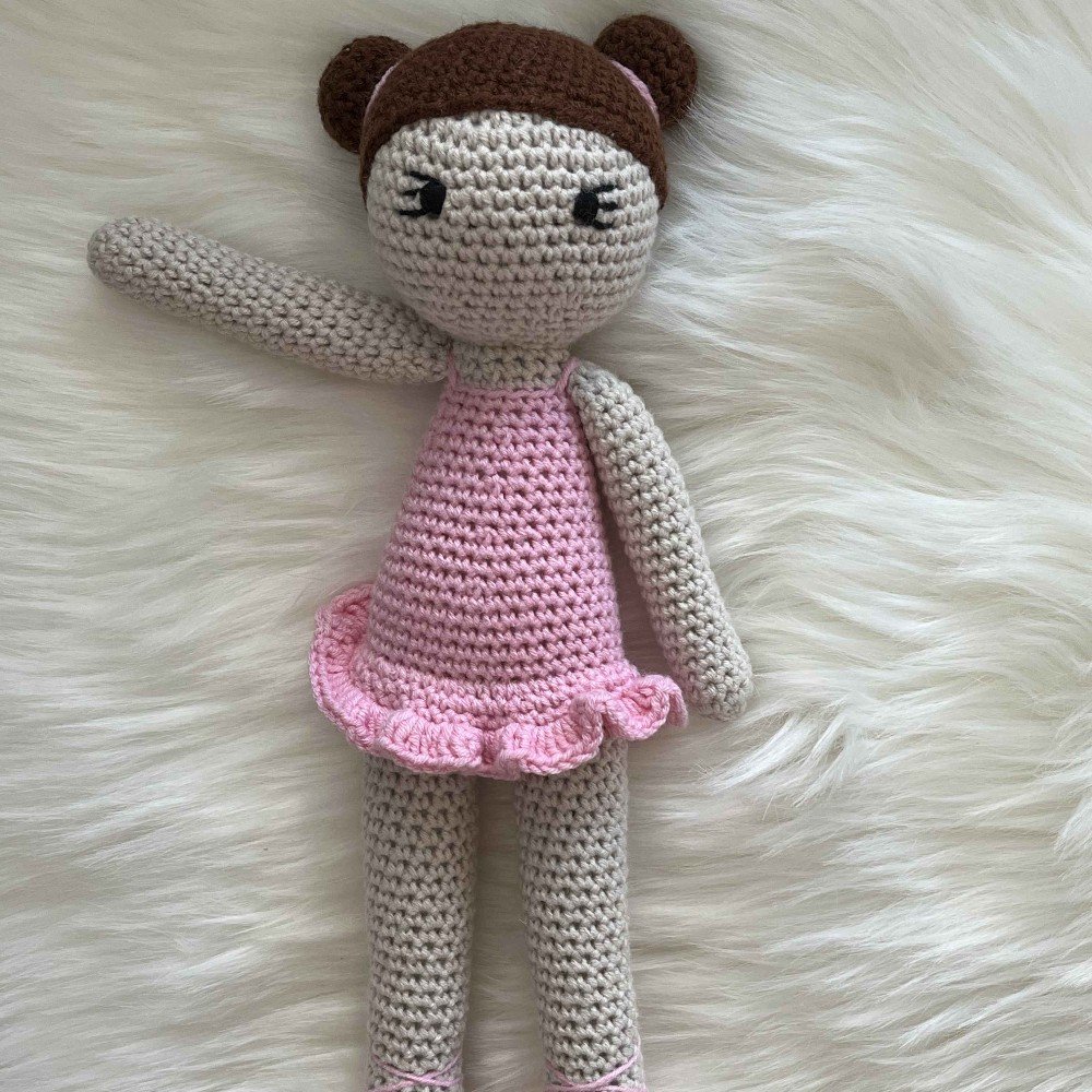 Pink Ballerina 
Crochet Doll