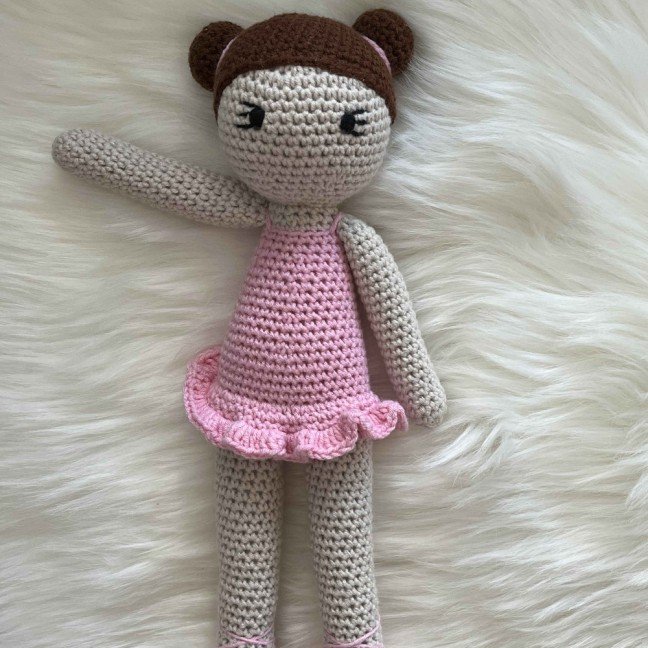 Pink Ballerina 
Crochet Doll